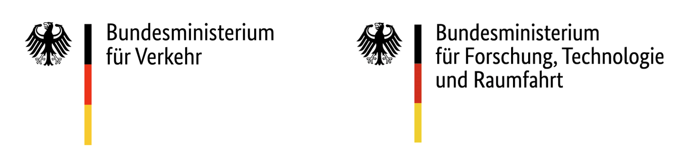 Bundesministerium für Verkehr und Bundesministerium für Forschung, Technologie und Raumfahrt logo